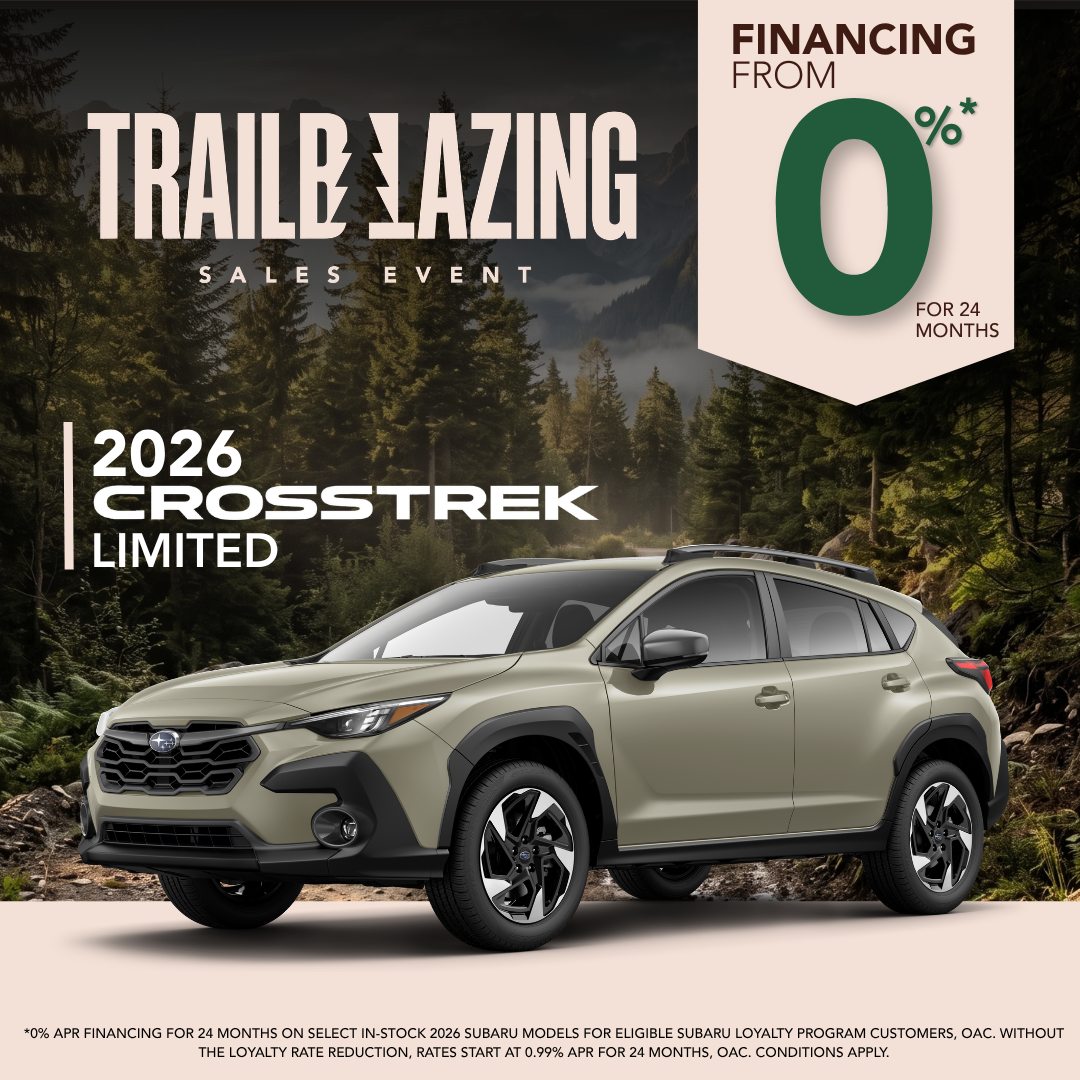 2026 Crosstrek Limited — financing from 0% for 24 months for eligible Subaru loyalty customers, O.A.C.
